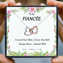 To My Soulmate Necklaces for Women Gift Heart Pendant Necklace Female Girl Crystal Infinity Necklace Gifts Wife Lovers Jewelry