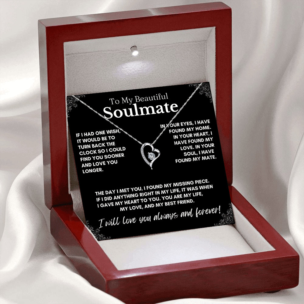 To My Soulmate/Wife Necklace Gift for Valentine Fiancée/Girlfr